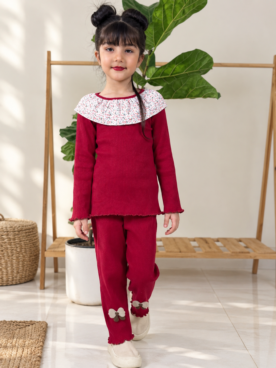 ست بلوز شلوار گلی
