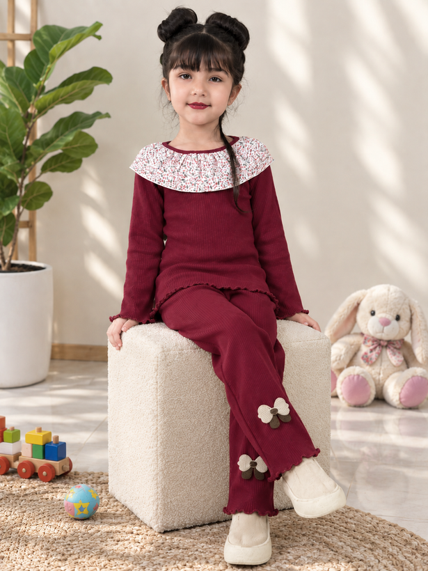 ست بلوز شلوار گلی